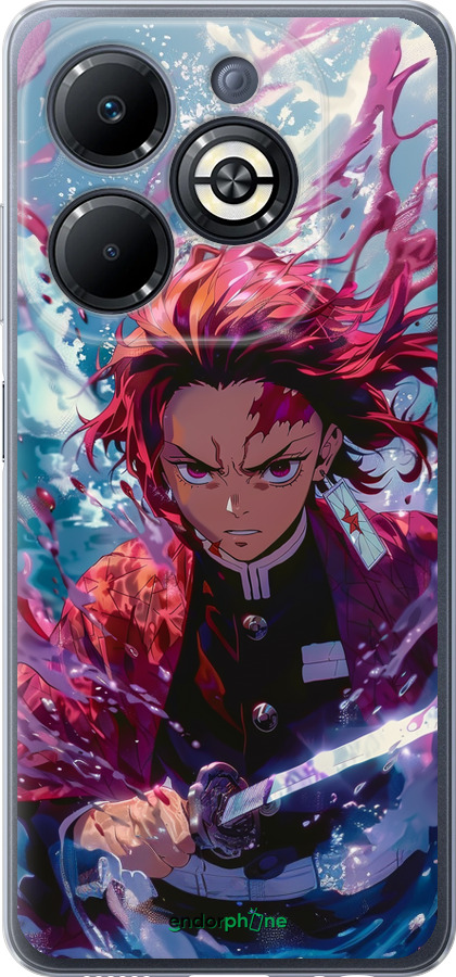 Силиконовый чехол Танджиро Камадо: Клинок рассекающий демонов для Infinix Smart 8 Plus - 6111u-3677 изображение 