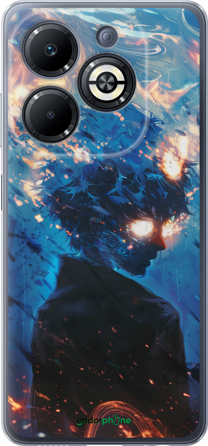 Силиконовый чехол Сатору Годжо для Infinix Smart 8 Plus - 6129u-3677 изображение 