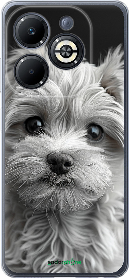 Силиконовый чехол Мальтипу на чорном фоне для Infinix Smart 8 Plus - 6156u-3677 изображение 