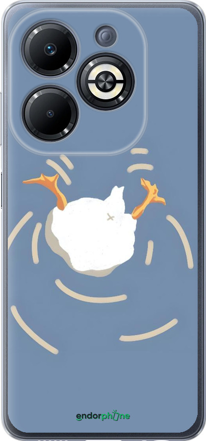 Силиконовый чехол Гусь ныряет для Infinix Smart 8 Plus - 6275u-3677 изображение 