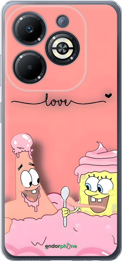 Силиконовый чехол Спанч Боб для Infinix Smart 8 Plus - 6282u-3677 изображение 