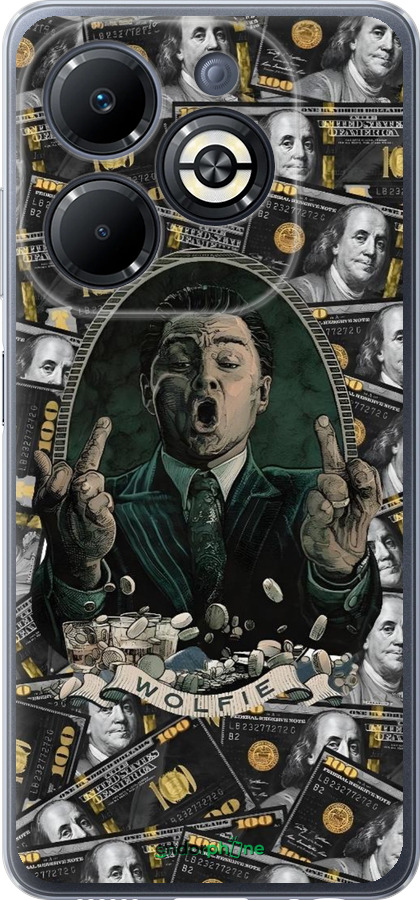 Силиконовый чехол Волк с валл стрит для Infinix Smart 8 Plus - 6287u-3677 изображение 