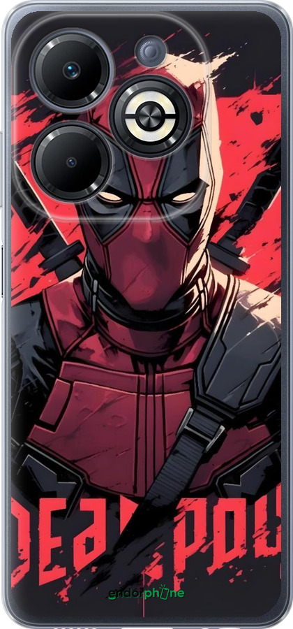 Силиконовый чехол Дедпул для Infinix Smart 8 Plus - 6293u-3677 изображение 
