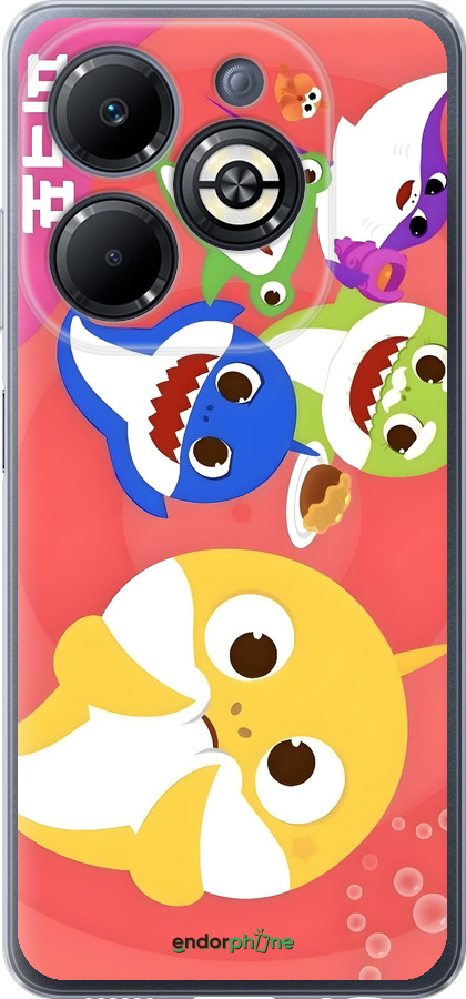 Силіконовий чехол Бейби Шаркс для Infinix Smart 8 Plus - 6305u-3677 изображение 