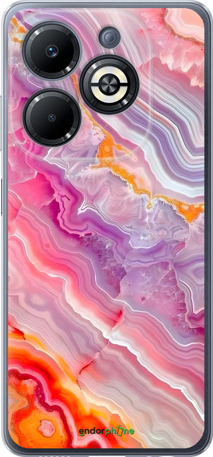 Силиконовый чехол Мрамор 2 для Infinix Smart 8 Plus - 6307u-3677 изображение 