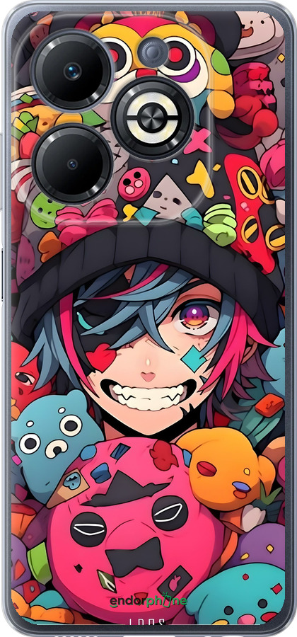 Силиконовый чехол Аниме парень для Infinix Smart 8 Plus - 6317u-3677 изображение 