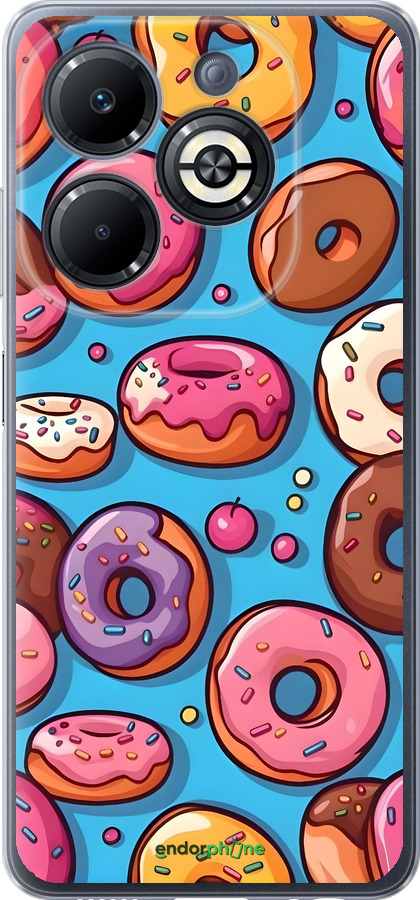 Силиконовый чехол Пончики для Infinix Smart 8 Plus - 6318u-3677 изображение 