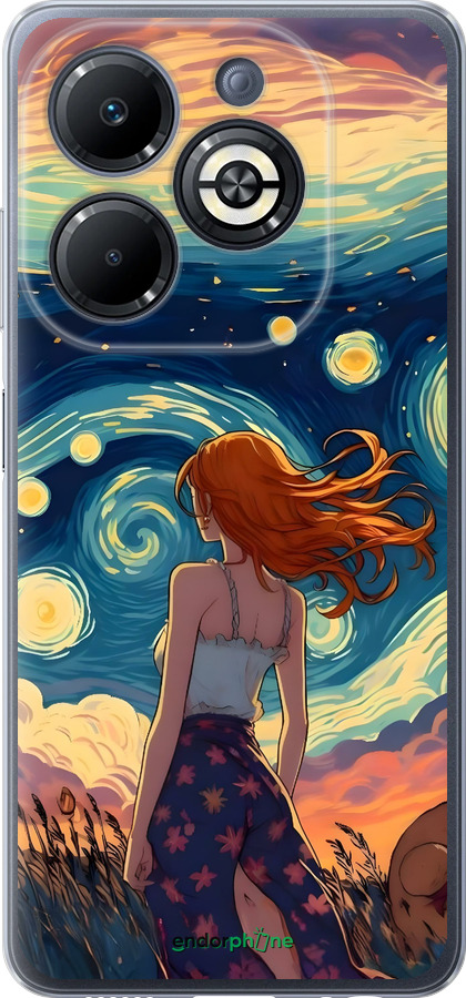 Силиконовый чехол Девушка Арт для Infinix Smart 8 Plus - 6325u-3677 изображение 