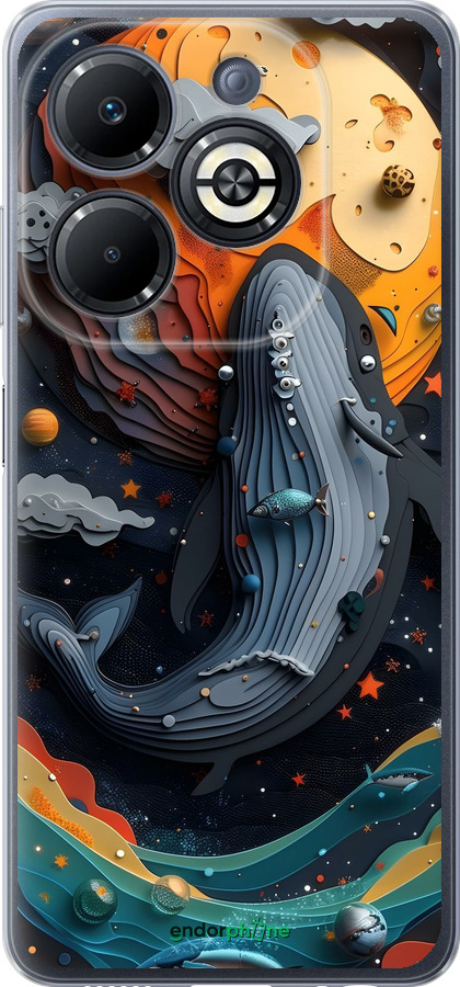 Силіконовий чехол Кит у космосі для Infinix Smart 8 Plus - 6328u-3677 изображение 