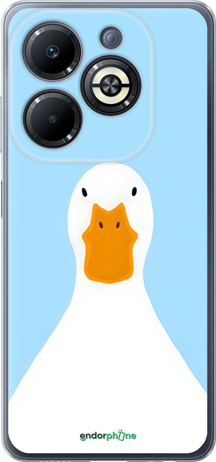 Силиконовый чехол Гусь для Infinix Smart 8 Plus - 6350u-3677 изображение 