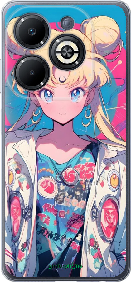 Силиконовый чехол Сейлор Мун 2 для Infinix Smart 8 Plus - 6351u-3677 изображение 