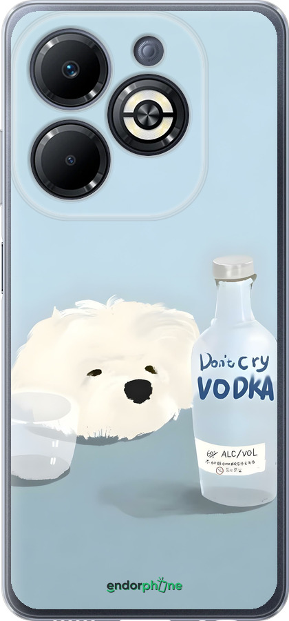Силиконовый чехол Пес водка для Infinix Smart 8 Plus - 6368u-3677 изображение 