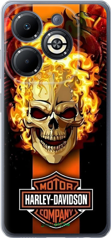 Силиконовый чехол Харлей девидсон для Infinix Smart 8 Plus - 6370u-3677 изображение 