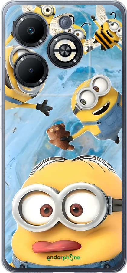 Силиконовый чехол Миньоны для Infinix Smart 8 Plus - 6386u-3677 изображение 