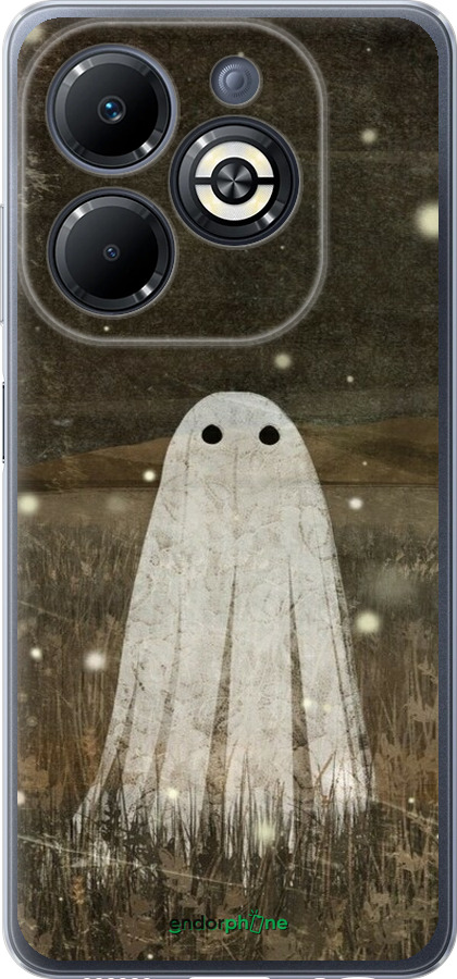 Силиконовый чехол Привидение и светлячки для Infinix Smart 8 Plus - 6406u-3677 изображение 