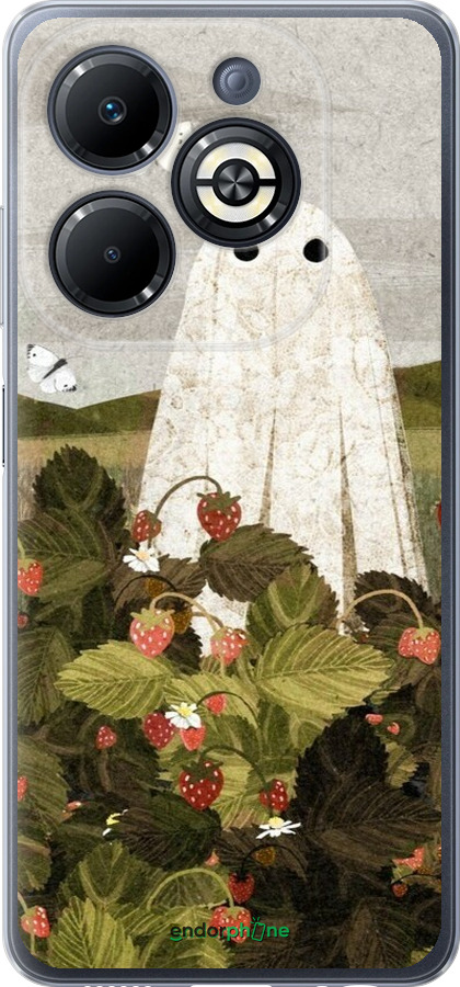 Силиконовый чехол Клубничные поля и привидения для Infinix Smart 8 Plus - 6426u-3677 изображение 