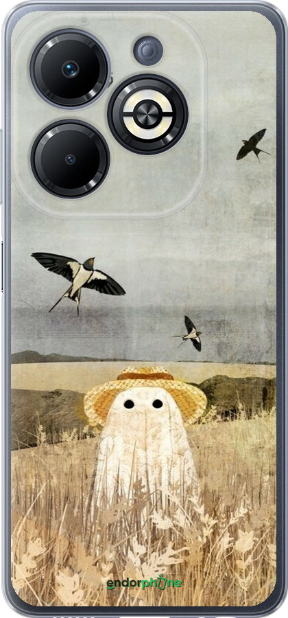 Силиконовый чехол Призрак в поле для Infinix Smart 8 Plus - 6427u-3677 изображение 