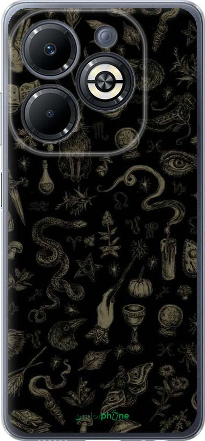 Силиконовый чехол Мистический коллаж с травами и магическими символами для Infinix Smart 8 Plus - 6428u-3677 изображение 