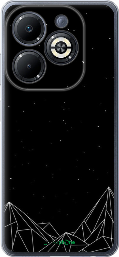 Силіконовий чехол Чорно білі абстрактні гори для Infinix Smart 8 Plus - 6437u-3677 изображение 