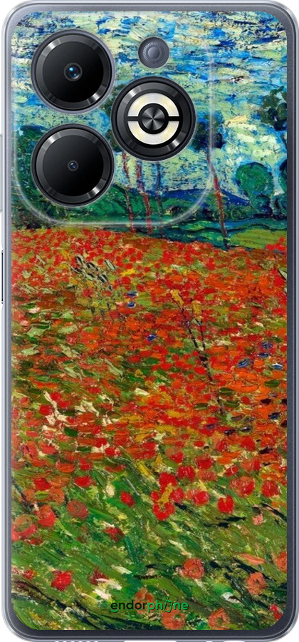 Силиконовый чехол Винсент Ван Гог-Маковое поле для Infinix Smart 8 Plus - 6466u-3677 изображение 