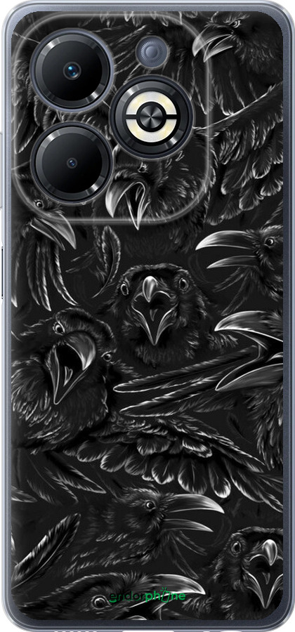 Силиконовый чехол Воронья ярость для Infinix Smart 8 Plus - 6474u-3677 изображение 
