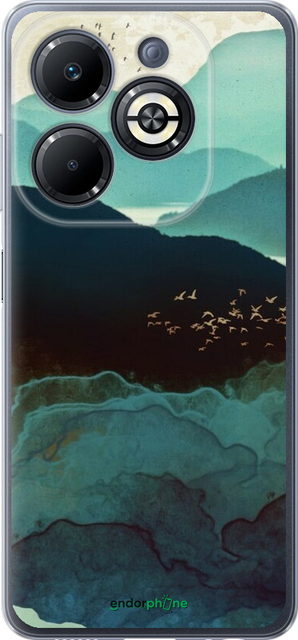 Силиконовый чехол С изображением гор Индиго для Infinix Smart 8 Plus - 6484u-3677 изображение 