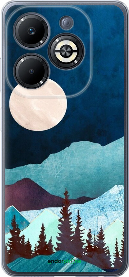 Силиконовый чехол Горная идиллия ночной пейзаж для Infinix Smart 8 Plus - 6488u-3677 изображение 