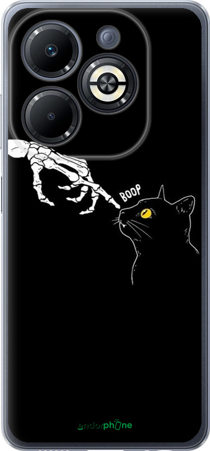 Силиконовый чехол Кошка для Infinix Smart 8 Plus - 6505u-3677 изображение 