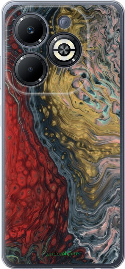 Силиконовый чехол С изображением абстрактной живописи для Infinix Smart 8 Plus - 6530u-3677 изображение 