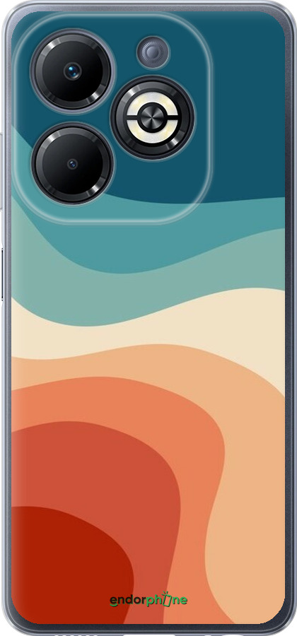 Силиконовый чехол В стиле ретро с волнами для Infinix Smart 8 Plus - 6531u-3677 изображение 