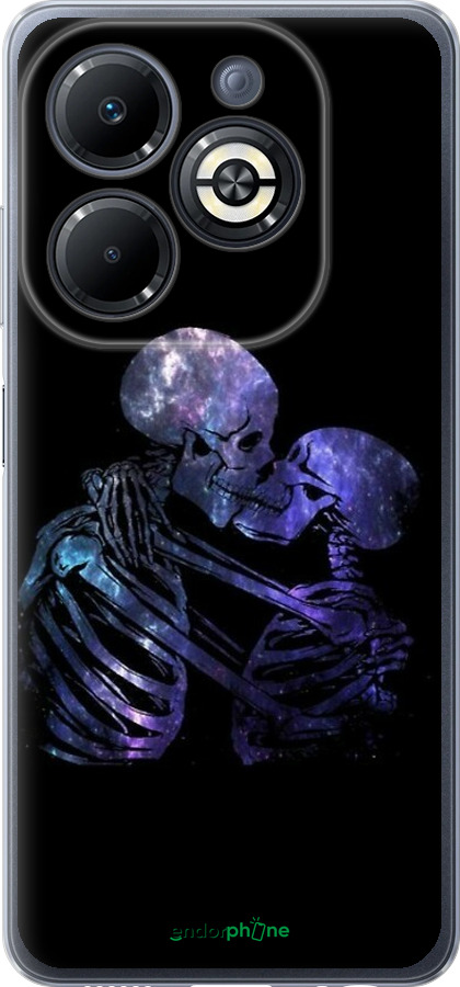 Силиконовый чехол С изображением скелета для Infinix Smart 8 Plus - 6537u-3677 изображение 