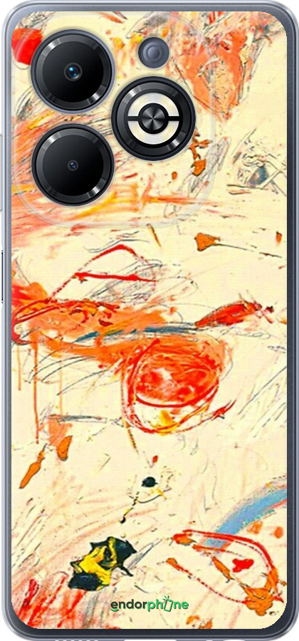 Силиконовый чехол Динамичная картина с хаотичными мазками для Infinix Smart 8 Plus - 6540u-3677 изображение 