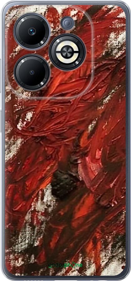 Силиконовый чехол Абстрактная композиция в красных тонах для Infinix Smart 8 Plus - 6541u-3677 изображение 