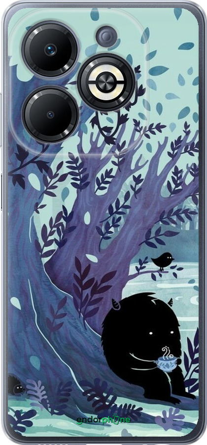 Силиконовый чехол Арт принт Тихое место чая для Infinix Smart 8 Plus - 6544u-3677 изображение 