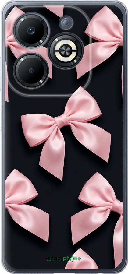 Силиконовый чехол Coquette Ribbons Dark Coquette для Infinix Smart 8 Plus - 6767u-3677 изображение 