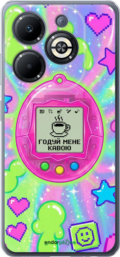 Силиконовый чехол Y2K Aesthetic Retro Pet: Годуй мене кавою для Infinix Smart 8 Plus - 6784u-3677 изображение 