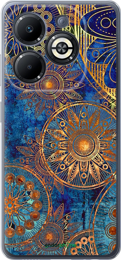 Силіконовий чехол Золотий візерунок для Infinix Smart 8 Plus - 678u-3677 изображение 