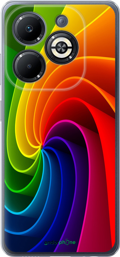 Силиконовый чехол Радужный вихрь для Infinix Smart 8 Plus - 747u-3677 изображение 