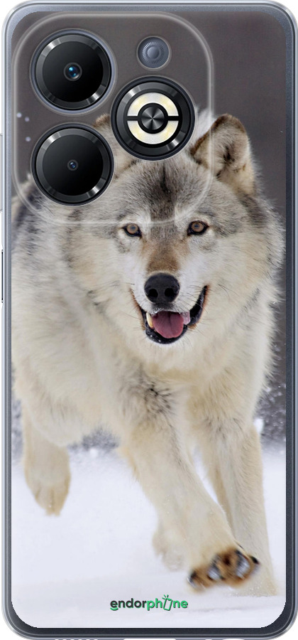 Силиконовый чехол Бегущий волк для Infinix Smart 8 Plus - 826u-3677 изображение 