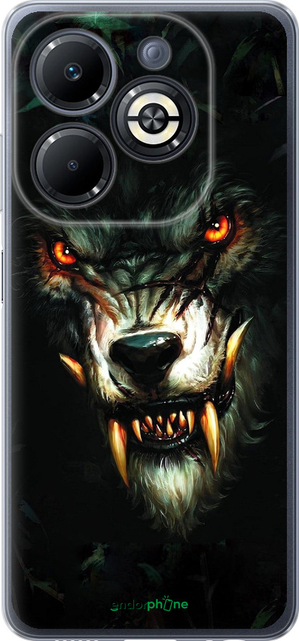Силиконовый чехол Дьявольский волк для Infinix Smart 8 Plus - 833u-3677 изображение 