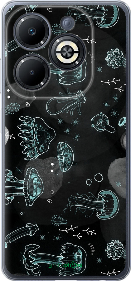 Силиконовый чехол Медузы для Infinix Smart 8 Plus - 906u-3677 изображение 