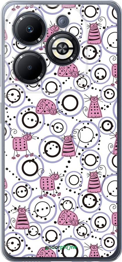 Силиконовый чехол Смешные коты для Infinix Smart 8 Plus - 907u-3677 изображение 