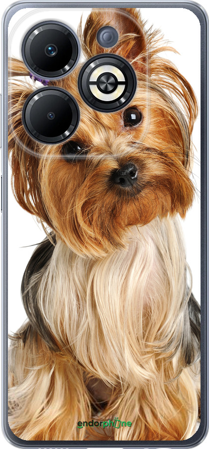 Силиконовый чехол Йоркширский терьер с хвостиком для Infinix Smart 8 Plus - 930u-3677 изображение 