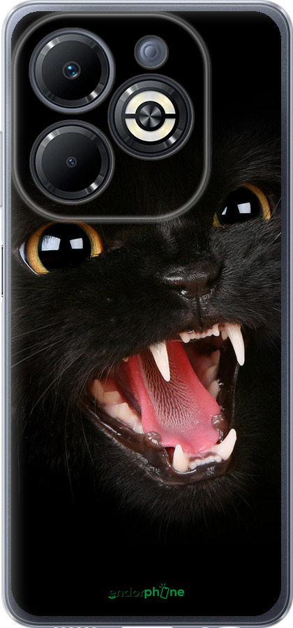 Силиконовый чехол Чёрная кошка для Infinix Smart 8 Plus - 932u-3677 изображение 