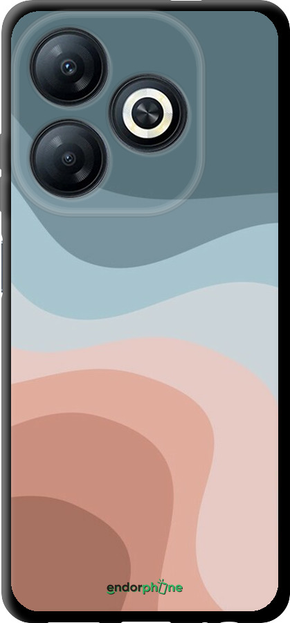 TPU чехол З синіми та рожевими хвилями в стилі ретро для Tecno Spark 20 - 6532b-3435 изображение 