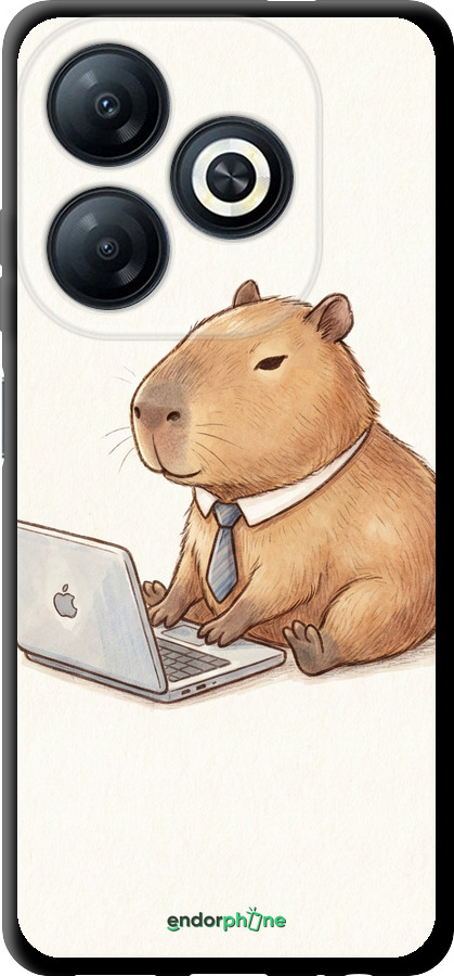TPU чехол Funny Capybara CEO Working для Tecno Spark 20 - 6777b-3435 изображение 