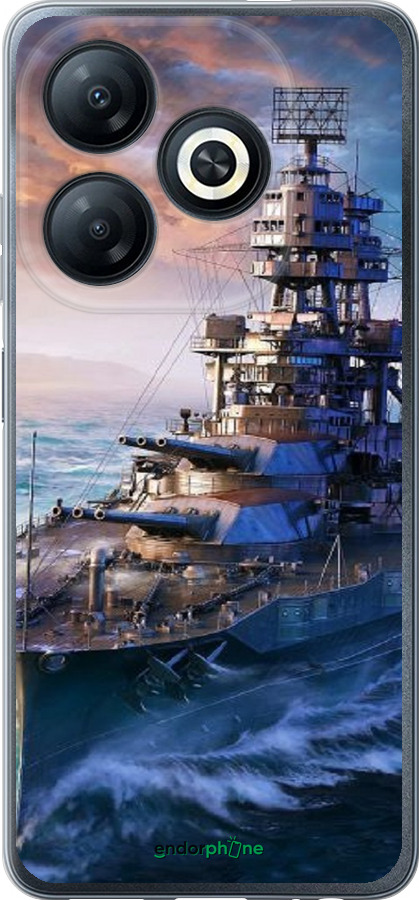 Силиконовый чехол Военный корабль, world of tanks, wargaming для Tecno Spark 20c BG7n - 6461u-3627 изображение 
