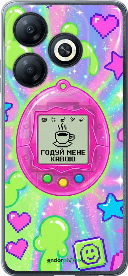 Силиконовый чехол Y2K Aesthetic Retro Pet: Годуй мене кавою для Tecno Spark 20c BG7n - 6784u-3627 изображение 