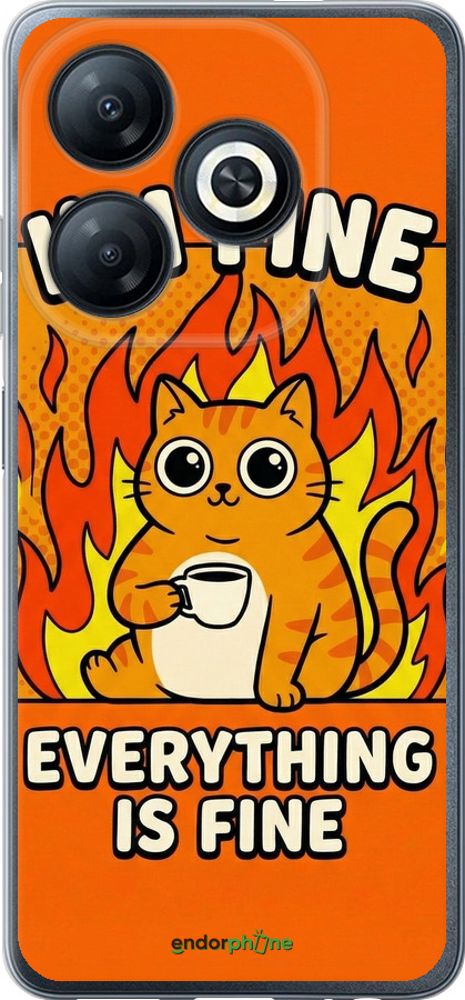 Силиконовый чехол Funny Cat для Tecno Spark 20 - 6786u-3435 изображение 