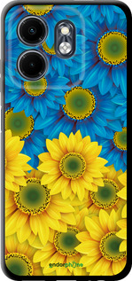 TPU чехол Жёлто-голубые цветы для Infinix Smart 9 - 1048b-3809 изображение 